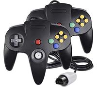 Classic 64 Lot de 2 manettes de jeu filaires pour console N64 N64 Noir