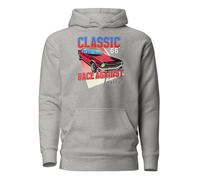 Classic 66' Race Against Time Vintage Cars Sweat à capuche unisexe adulte, Anthracite, XL