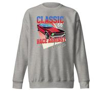 Classic 66' Race Against Time Vintage Cars Sweat-shirt unisexe adulte, Anthracite, XXL