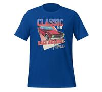 Classic 66' Race Against Time Vintage Cars T-shirt unisexe adulte, True Royal, L