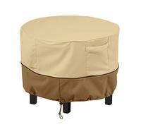 Classic Accessories 55-855-031501-00 Veranda Round Patio Ottoman/Coffee Table Cover X-Small Galets/écorce/Terre.