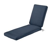 Classic Accessories Montlake Coussin imperméable pour Chaise Longue d'extérieur - 183 x 53 x 7,6 cm - Bleu Indigo chiné