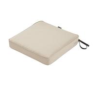 Classic Accessories Montlake FadeSafe Coussin carré pour Chaise de Salle à Manger, 7,6 cm d'épaisseur, très résistant avec Dos résistant à l'eau, Beige Antique, 48,3 x 48,3 cm (l x P x P)