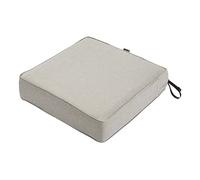 Classic Accessories Montlake FadeSafe Coussin carré pour Chaise Longue - 12,7 cm d'épaisseur - Coussin de terrasse Robuste avec Revers résistant à l'eau - Gris chiné, 53,3 cm (l) x 53,3 cm (P) x 5T