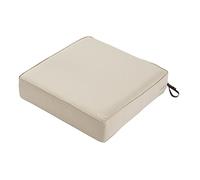 Classic Accessories Montlake FadeSafe Coussin carré pour Chaise Longue, 12,7 cm d'épaisseur, très résistant avec Dos résistant à l'eau, Beige Antique, 63,5 cm de Large x 25 cm de Profondeur x 5 cm