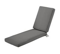 Classic Accessories Montlake FadeSafe - Coussin imperméable pour Chaise Longue d'extérieur, Chaise Longue de terrasse, Gris Anthracite Clair, 183 x 53 x 7,6 cm