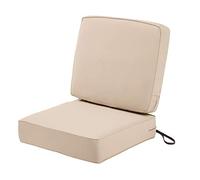 Classic Accessories Montlake FadeSafe Ensemble Coussin de Dossier et de siège de terrasse, 63,5 x 63,5 x 12,7 x 63,5 x 55,9 x 10,2 cm, Beige Antique