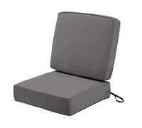 Classic Accessories Montlake FadeSafe Ensemble de Coussins de Patio (l x P x H), 63,5 x 55,9 cm (l x H) - Anthracite Clair