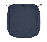 Classic Accessories Montlake FadeSafe Rectangular Patio Lounge Seat Cushion Slip Cover - Heather Indigo Blue- 21" W x 19" D x 5" T (60-126-15501-RT)