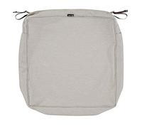Classic Accessories Montlake FadeSafe Square Patio Lounge Seat Cushion Slip Cover - Heather Grey- 23" W x 23" D x 5" T (60-76-11001-RT)