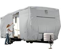 Classic Accessories Overdrive PermaPro Deluxe Travel Trailer Cover Or Toy Hauler Cover - Lightweight Ripstop Fabric with RV Cover Fits 22' to 24' Trailers Gris