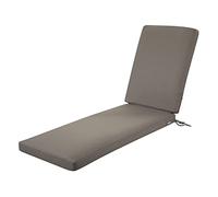Classic Accessories Ravenna Coussin de Patio résistant à l'eau, 183 x 53 x 7,6 cm, Taupe foncé, pour Chaise Longue