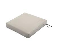 Classic Accessories Ravenna Coussin imperméable carré pour Chaise/Fauteuil de terrasse, Rembourrage en Mousse, 63 x 63 x 13 cm, Gris Clair (Mushroom)
