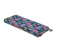 Classic Accessories Vera Bradley Coussin imperméable pour Banc de terrasse, 122 x 45,7 x 7,6 cm, Happy Blooms