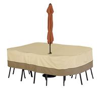 Classic Accessories Veranda 55-459-041501-00 Housse pour Ensemble Table ET CHAISES avec Trou pour Parasol - L