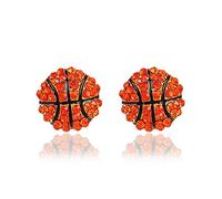 Classic Baseball Cubic Zirconia Basketball Volley-ball footballeur Soccer Soccer Boucles d'oreilles Stud Posts idéaux présents pour femmes filles garçons