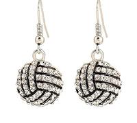 Classic Baseball Cubic Zirconia Basketball Volley-ball footballeur Soccer Soccer Boucles d'oreilles Stud Posts idéaux présents pour femmes filles garçons