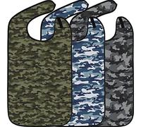 Classic Bib Designs Bavoir pour adulte - unisexe - pour manger - avec ramasse - miettes - réutilisable - lavable