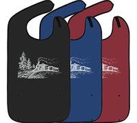 Classic Bib Designs Bavoir pour adulte - unisexe - pour manger - avec ramasse - miettes - réutilisable - lavable