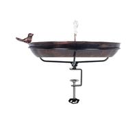 Classic Bird Bath, Sturdy Garden Bowl, Decorative Metal Dish, Weather Resistant Outdoor Feeder, Rustic Patio Balcony Accessory, Bird Bath for Yard, Porch, Office