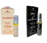 Classic & Black Horse Concentrated Perfume Oil Pack of 2 | Long-Lasting Alcohol-Free Roll-On Attar for Men & Women | 6ml Each