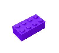 Classic Bloc de briques en vrac 2x4 - 100 pièces - Violet brique de construction - Compatible avec pièces Lego 3001 (couleur : violet)