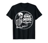 Classic Book Lover Just One More Chapter Squelette Halloween T-Shirt