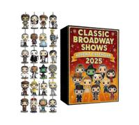 Classic Broadway Shows Advent Calendar 2025 24 Days Countdown with Musical Characters, Holiday Gift Box for Kids & Adults 2025