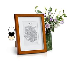 Classic by Casa Chic - Cadre 20 x 25 cm en Bois Massif - pour Photos 25x20 cm Vitre en Verre Trempé - Brun rustique