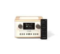 Classic C-D4 - La charmante radio numérique compacte avec lecteur CD, Blanc coton/chêne