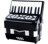 Accordeon Concertina Enfants Debutants 8 Basse 22 Touches Poche Sangles Set Noir
