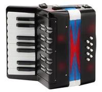 Classic Cantabile Accordéon enfant Bambino Nero – 17 touches, 8 basses, dès 3 ans – Noir
