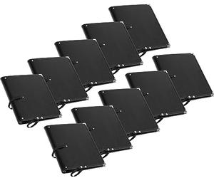 Classic Cantabile 10x Pochette à Partitions Deluxe - Classeur simili cuir noir pour partitions jusqu'au DIN A4, avec poche intérieure et coins protecteurs, idéal pour chorale.