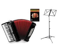 Classic Cantabile 72 Bass Accordéon "Secondo V" Set Noir, 34 touches aiguës