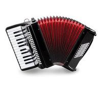 Accordéon Classic Cantabile 48 Basses "Secondo V" - Accordéon à touches - 2 voix - 26 touches aiguës - avec sangles & housse sac à dos - Noir