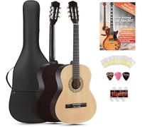 Pack Guitare Acoustique Classique 3/4 Gaucher Debutants Set Housse Accordeur