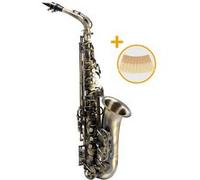Saxophone Alto Bois FA# Jaune Antique Laiton Set Etui Embouchure 10x Anches