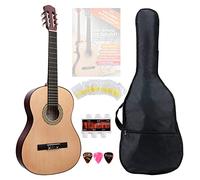 Classic Cantabile AS-851 1/2 Guitare Classique Concert Set Débutant Complet (Guitare Classique, Housse Gigbag, Cordes Nylon, Méthode/École, 3 Médiators et Sifflet Accordeur)