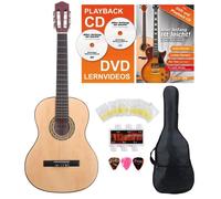 Classic Cantabile AS-851-L guitare de concert 4/4 pour gauchers Starter-SET