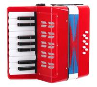 Classic Cantabile Bambino Accordéon Enfant, Rouge, 8 Basses, 17 Notes | Adapté dès 3 ans, Valve d’air, Sangle de maintien, 2 bretelles, Dimensions (L x H x P): 235 x 230 x 110 mm, Poids: 1, 2 kg