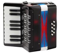 Classic Cantabile Bambino Nero Accordéon Enfant, Noir (à partir de 3 ans, 17 touches notes, 8 basses, bretelles réglables)