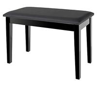 Classic Cantabile Banc de Piano avec Compartiment de Rangement modèle S+ Noir Brillant