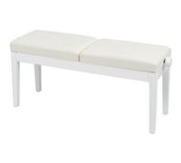 Classic Cantabile Banc de piano deux places blanc brillant