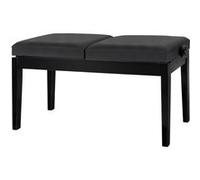 Classic Cantabile Banc de piano deux places noir brillant