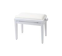 Classic Cantabile Banque de Piano en blanc brillant