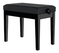Banquette Piano Clavier Tabouret Banc Reglable à Croise Similicuir Noir Brillant