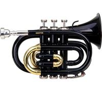Classic Cantabile Brass TT-400 Trompette de Poche en Sib noire, Perce: 11