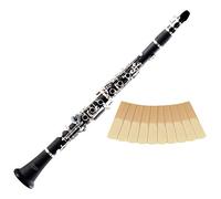Classic Cantabile CLK-20 Clarinette Bb Set 2,5 Anches - Accord Bb - Système Allemand - Pack Économique incluant 10 Anches pour Clarinette, Force 2,5