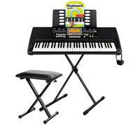Classic Cantabile CPK-403 Keyboard Deluxe Set - 61 touches avec toucher dynamique - 618 sons et 200 rythmes d'accompagnement - incl. support, banc, sac, casque et école de clavier - noir