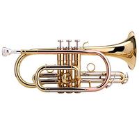 Classic Cantabile CR-400L Cornet en Sib (laiton, pistons inox, coulisse en maillechort, avec étui, embouchure) doré